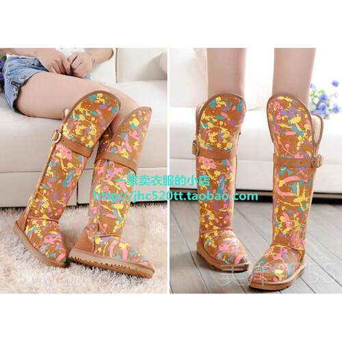 高档棉2024新款过膝长靴筒靴皮毛一体雪地靴内增高保暖高筒真皮女