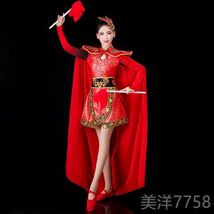 高档威锣鼓打中鼓演出服装女鼓队国锣鼓大鼓龙鼓打鼓服演出服中风