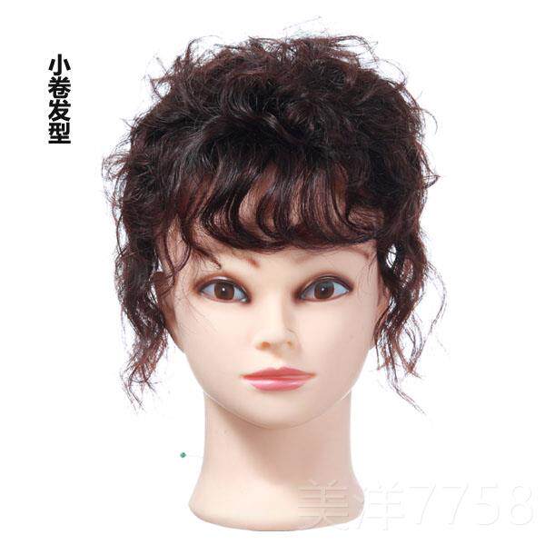 高档枝生蝶假发片女妈妈日逼发真短补发片真发浏海片头发常顶遮白