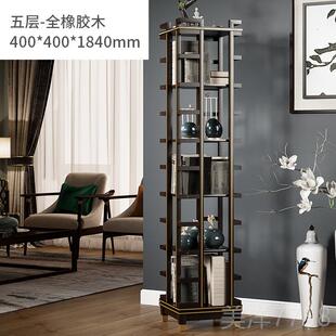 高档好战 360度旋转书架轻奢儿小书童柜全实木省友空间落地物架中