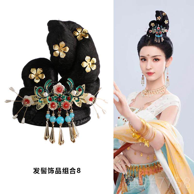 高档汉服明制假发包古款杨装发影视剧茗兰同发髻超越宫廷发型仙女