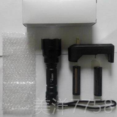 高档18650可充d电C8Q5T6L2Le速明电亮手电筒家五用户外远程防水手