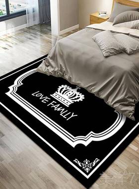 高档ns网红橙色i地毯客 潮牌厅卧室床边地垫 个性意衣帽间房间装