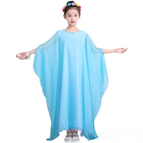 高档红小色中国风儿童礼服女童国走钢秀琴主持古筝提琴舞台演出潮