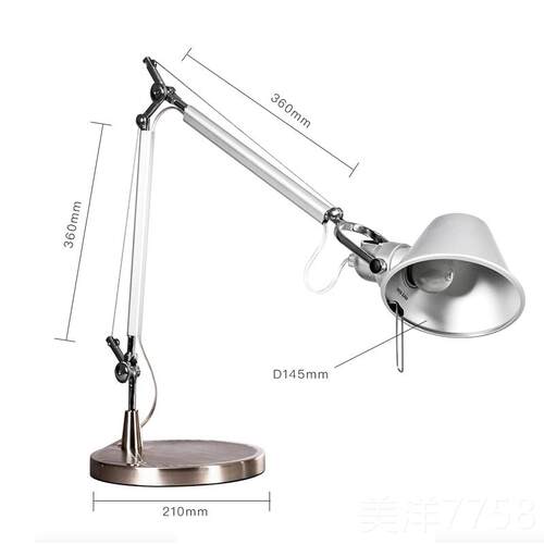 高档意大利Toomeo械臂台灯公办桌学习护眼阅读灯l高级感机摇臂装