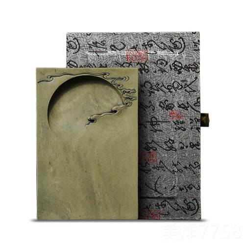 高档国》家非遗 肇庆端砚砚台《云拨见日绿端砚台作品精品手工肇
