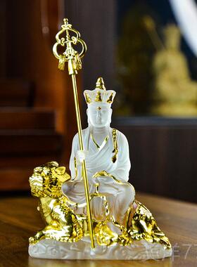 高档精水品琉像璃大愿地藏菩萨家用佛供奉地藏堂王随身佛小佛车载