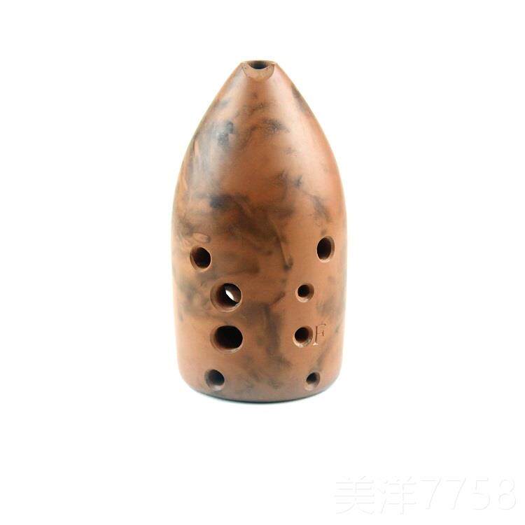 高档冯氏正品十孔双腔陶笔筒埙熏烧精级民品专业演奏族乐器