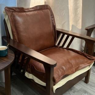 高档真皮沙发垫定实木靠沙发皮制垫皮套休闲椅垫防滑皮垫牛皮床头