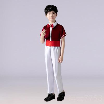 高档六一童演大合唱诗歌朗诵出儿服中小学生咏演讲合歌唱表演服公