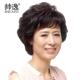 高档假发中老年人妈妈真假发女套 短卷发蓬松斜刘奶奶假发 女海式