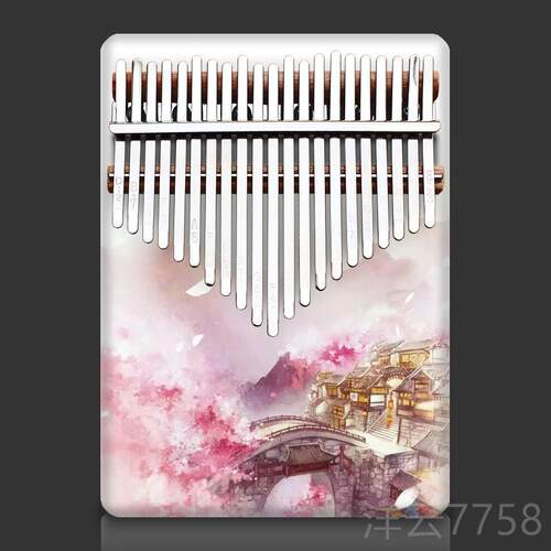 高档21音林巴亲手指色钢琴拇指琴乐初学者网红卡器学生礼物彩kali