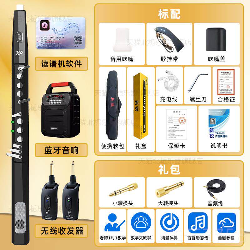 高档225新锐R6000电吹管国产新款中老X年人初学电笛电克斯乐萨器图片