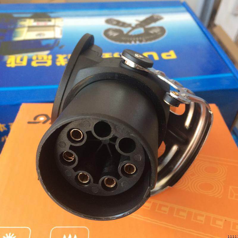 货车5芯线插座半挂车5孔插座插头电线螺旋线插座插头5芯包邮