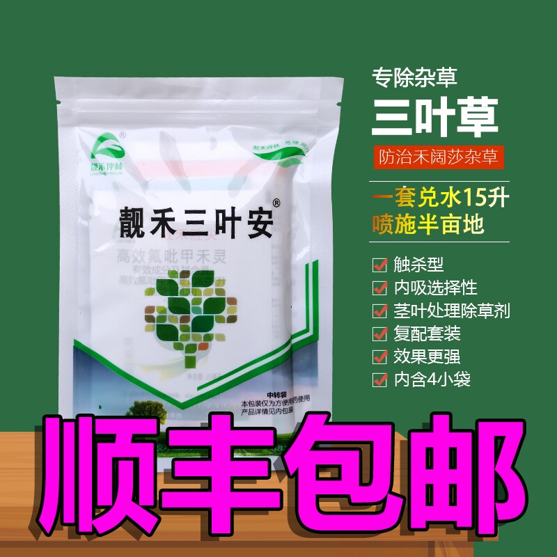 三叶草专用除草剂灭除禾阔莎杂草图片