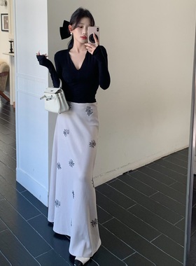 陈六六CHENLIULIU【精致主义】法式气质高级修身上衣优雅鱼尾裙