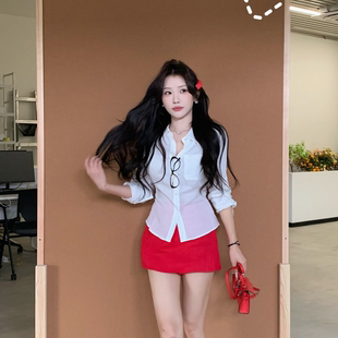 陈六六CHENLIULIU【版型巨爱】高质感气质收腰显瘦修身衬衣上衣