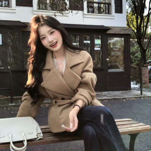 陈六六CHENLIULIU【伦敦往事】秋冬复古气质时髦精设计感毛呢外套