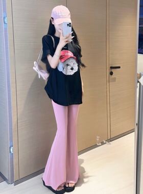 陈六六CHENLIULIU【蜜桃氧气裤】舒适休闲显瘦微喇裤