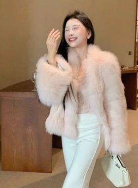 陈六六CHENLIULIU【压轴大女主】进口芬兰狐狸毛贵气高级车条皮草