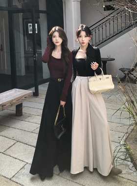 陈六六CHENLIULIU【姐系松弛】气质高级感时尚显瘦垂感裙裤休闲裤