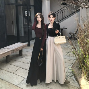 休闲裤 陈六六CHENLIULIU 显瘦垂感裙裤 气质高级感时尚 姐系松弛