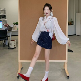 陈六六CHENLIULIU 韩系少女气质百搭甜美短裙半身裙 欧尼长腿