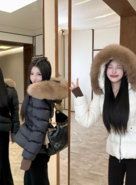 陈六六CHENLIULIU【巴黎冬雪】新国标90白鸭绒狐狸毛领收腰羽绒服