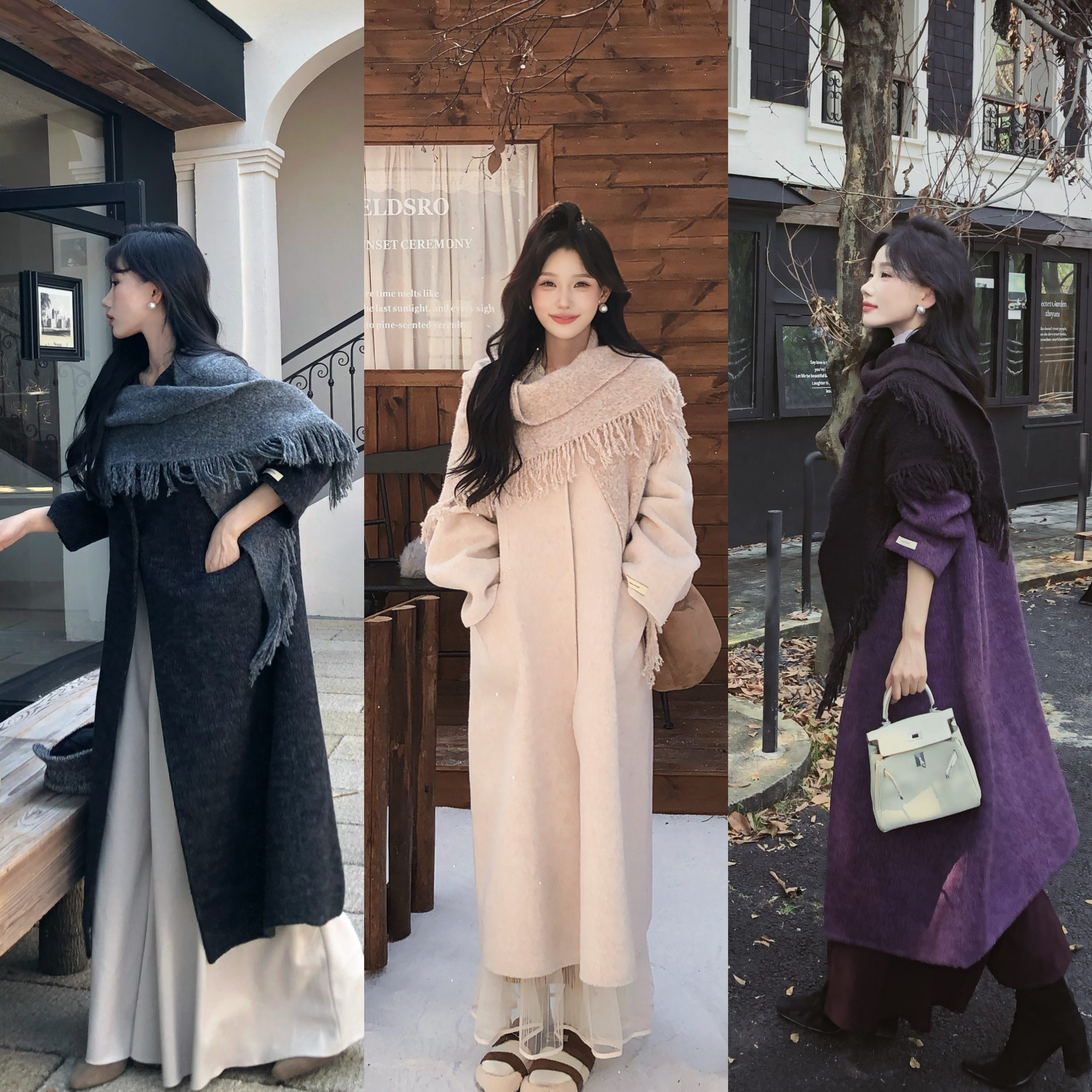 陈六六CHENLIULIU【力荐！高品质】必入款双面手缝羊毛长款大衣