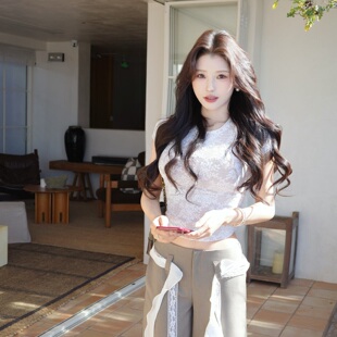 陈六六CHENLIULIU【挚爱小T】美式辣妹蕾丝T恤内搭显瘦短袖上衣