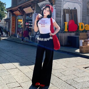 蕾丝小裙摆遮肉阔腿裤 陈六六CHENLIULIU 巴黎盛宴