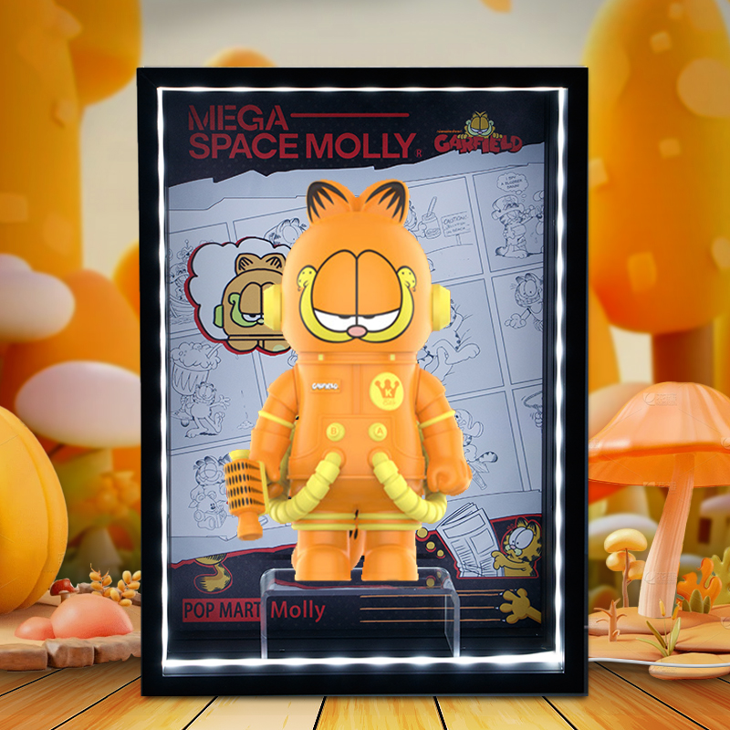 MOLLY400%加菲猫手办收纳展示盒