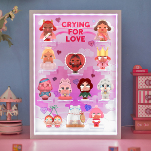眼泪系列手办盲盒场景展示盒情人节 POPMART泡泡玛特CRYBABY爱神