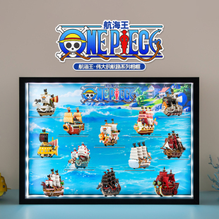 适用泡泡玛特航海王·伟大的航路海贼王模型载具盲盒收纳展示盒