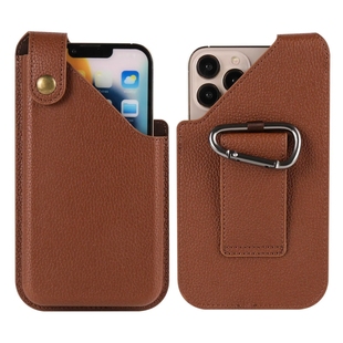 新款 6.7英寸适用磁扣薄款 挂扣皮套 腰包6.1 挂腰手机袋穿皮带竖款