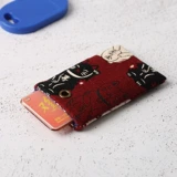 Ткань, маленький картхолдер с зарядкой