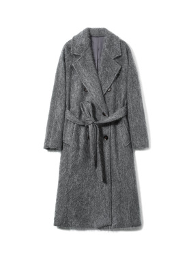 2025秋冬羊绒CEID大衣单面羊呢101801双排扣大衣拉绒毛呢女牛角扣