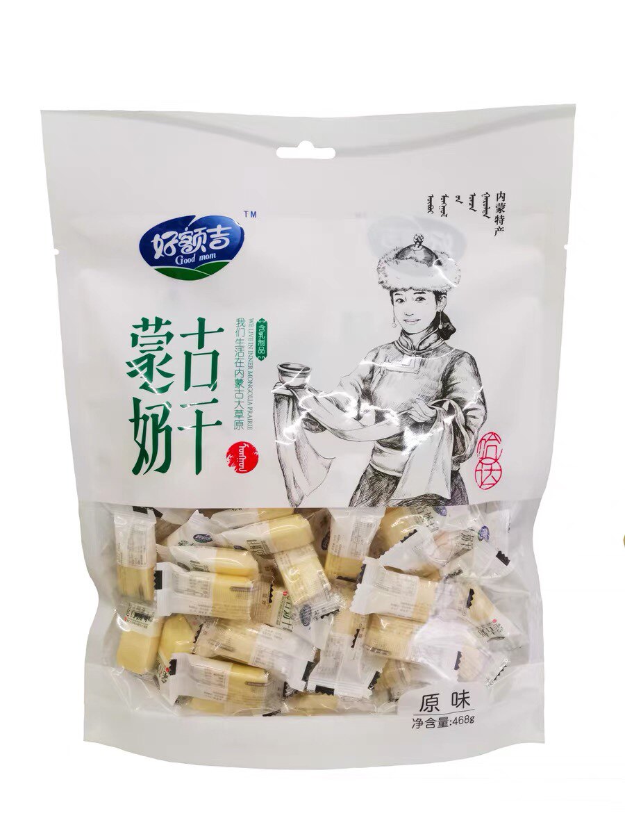 好额吉奶酥蒙古奶干内蒙古特产草原奶干原味酸奶468g儿童零食