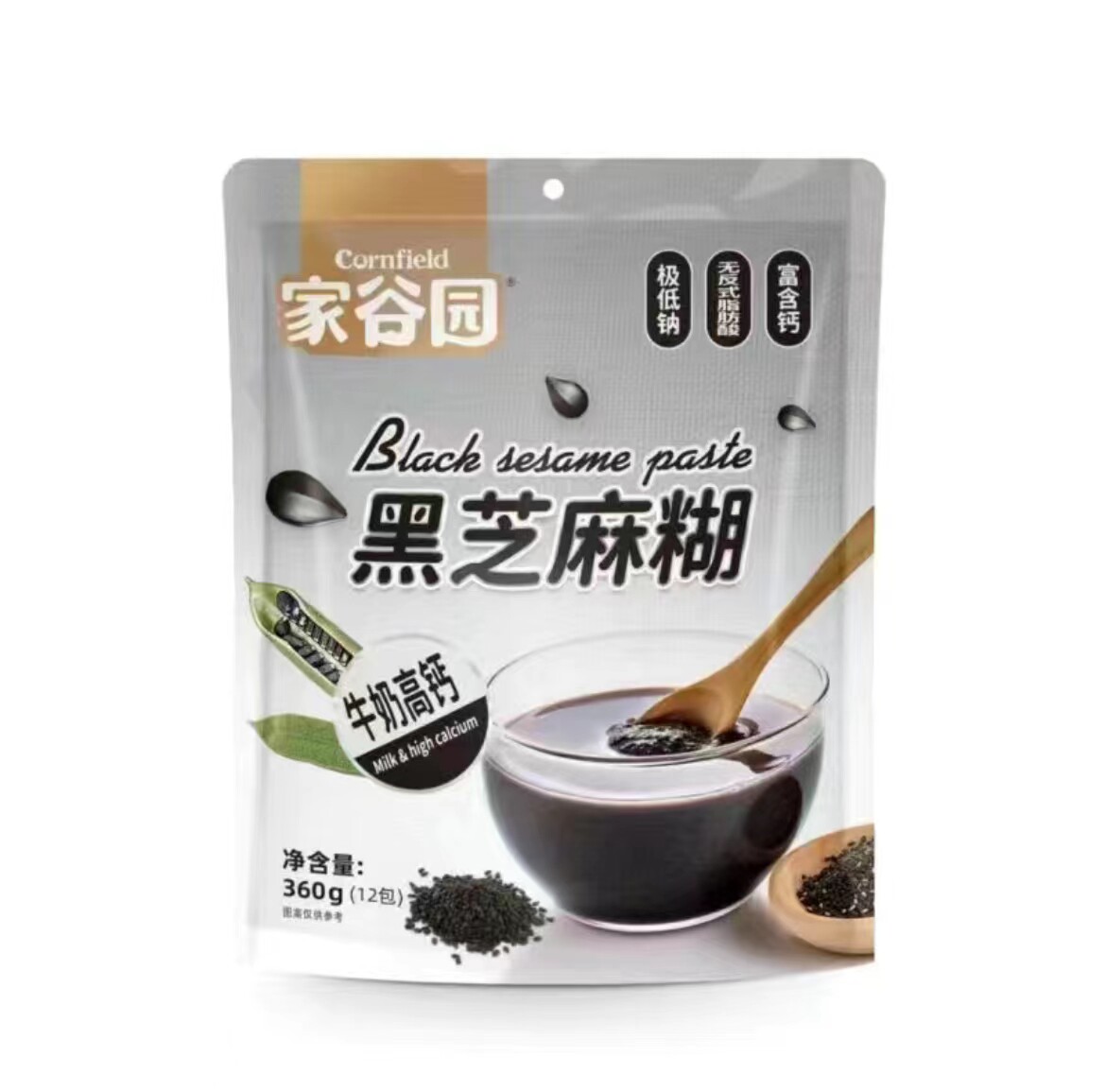一家人黑芝麻糊谷园袋装冲饮速食牛奶加钙独立小包装营养早餐方