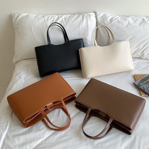 韩版小众极简百搭气质女包包大容量质感文件袋手提包上班通勤拎包