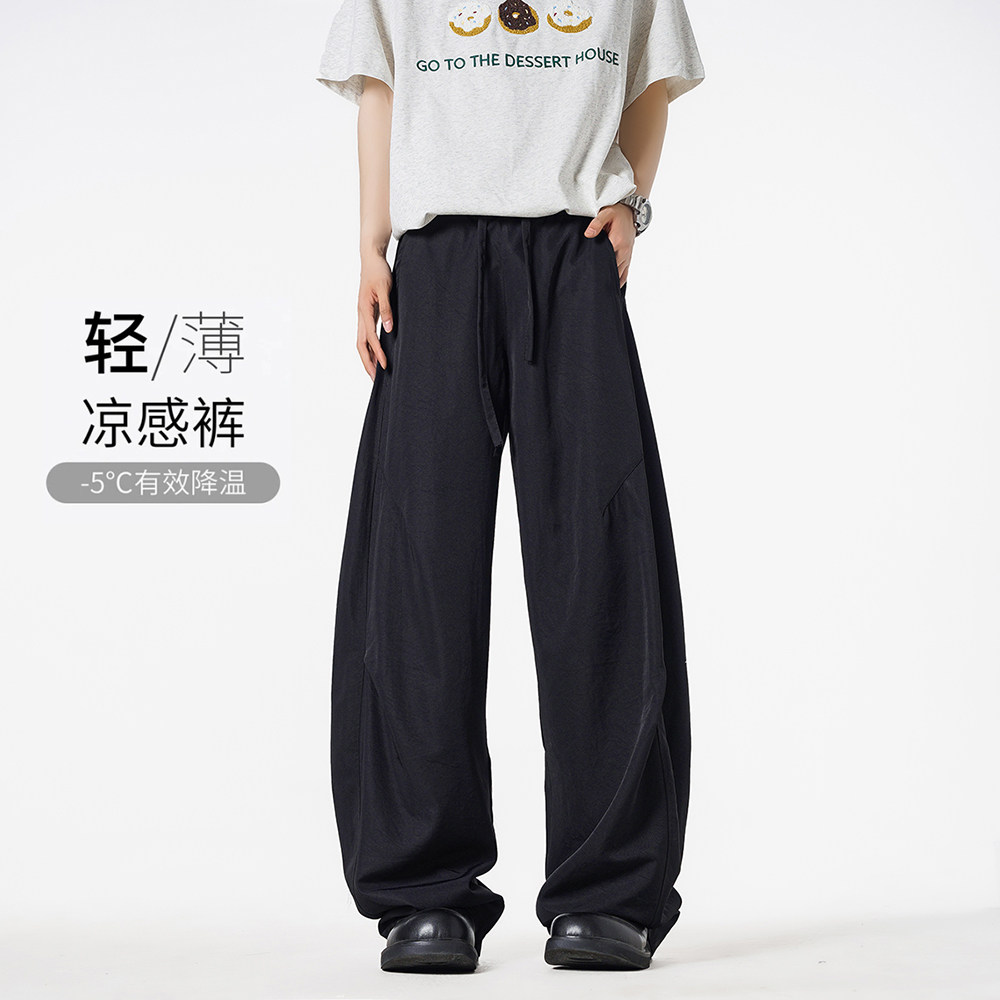B347-1-A27-P35-59春夏宽松直筒裤男士休闲裤聚酯纤维,男装休闲裤,电商B347(原C409)