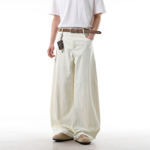 B347-A22-P55-78 春夏百搭弯刀裤男士宽松阔腿裤图片