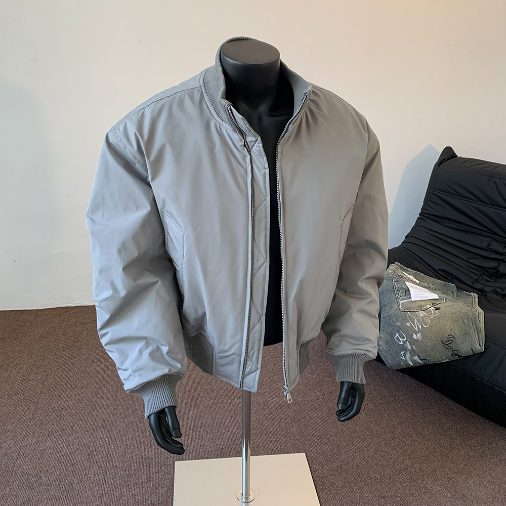 B347-A07-特P55 冬装男士飞行棉服夹克棉衣 100%聚酯纤维