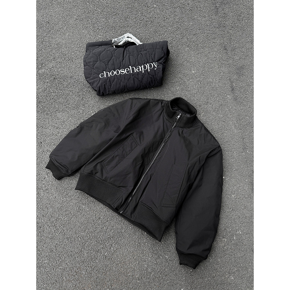 B347-A07-特P55冬季现货螺纹袖口夹棉飞行棉服聚酯纤维,男装棉衣,电商B347(原C409)