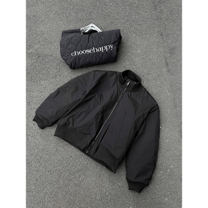 B347-A07-特P55 冬季现货螺纹袖口夹棉飞行棉服 聚酯纤维图片