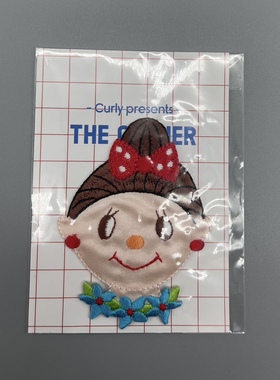 日本Culry Collection卷发女孩大头布贴