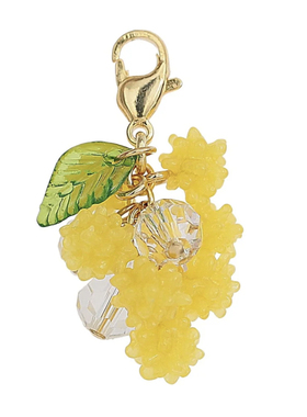 日本Nanaco plus+ real candy黄色金平糖透明珠子拉链扣包挂件