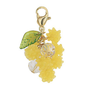 日本Nanaco plus+ real candy黄色金平糖透明珠子拉链扣包挂件