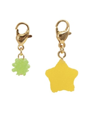 日本Nanaco plus+ real candy快乐之星黄色浅绿色金平糖拉链扣