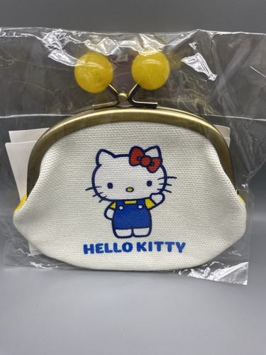 日本Ayanokoji白色底 Hello Kitty印花帆布口金包